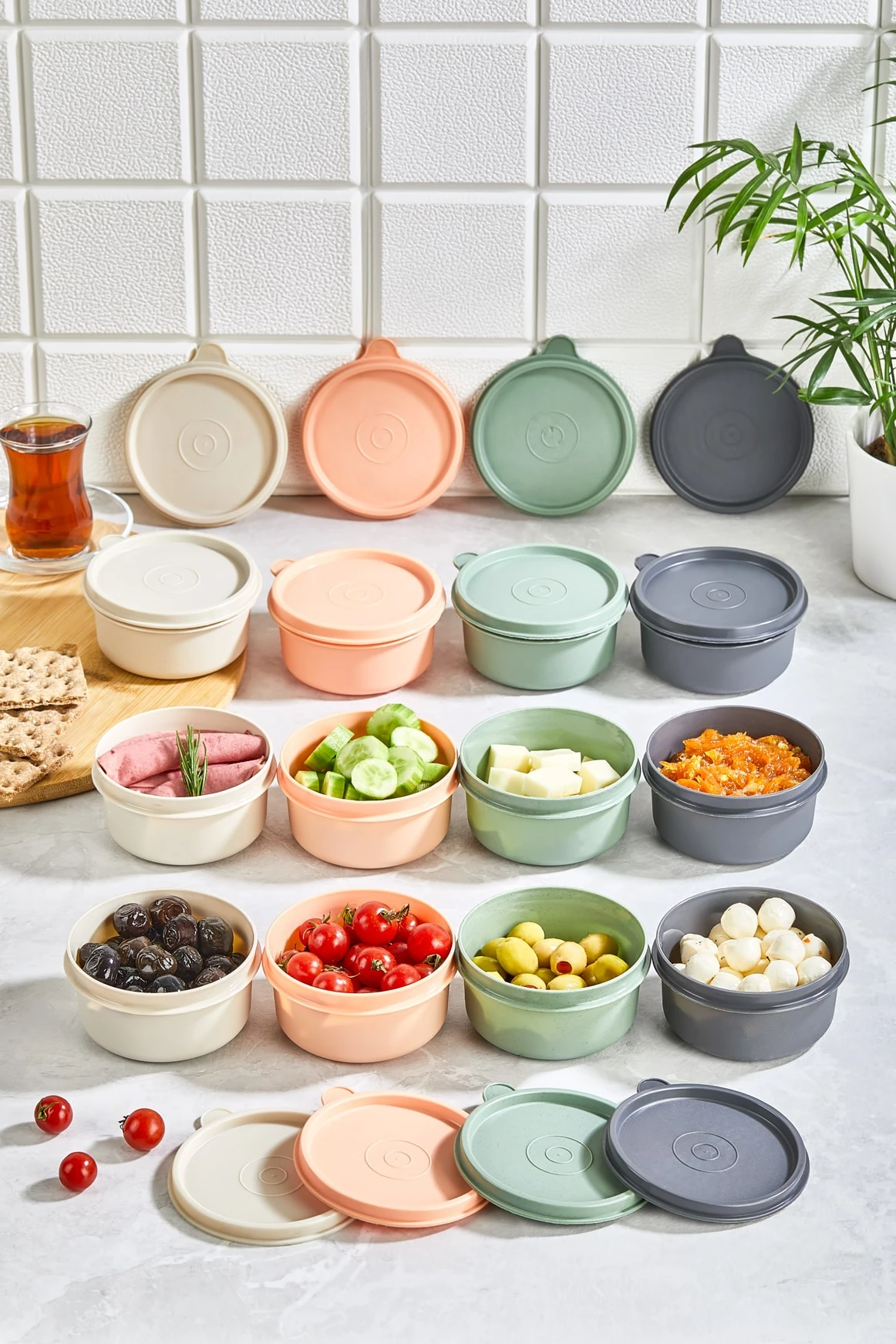 Mini Vorratsbehälter Set (4 Stück) 0,28 L - Mix