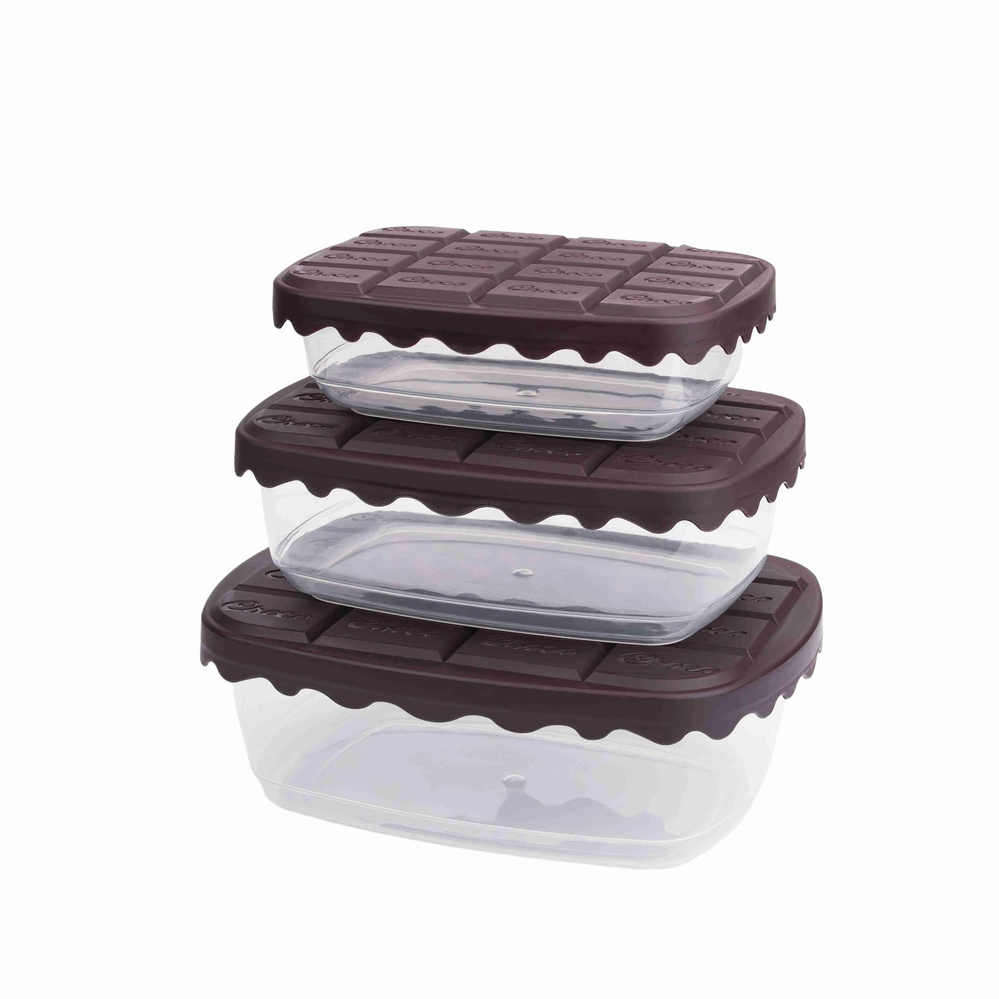 CHOCO Box Set (3-teilig) (0,5 L - 1,1 L - 1,7 L) - Braun