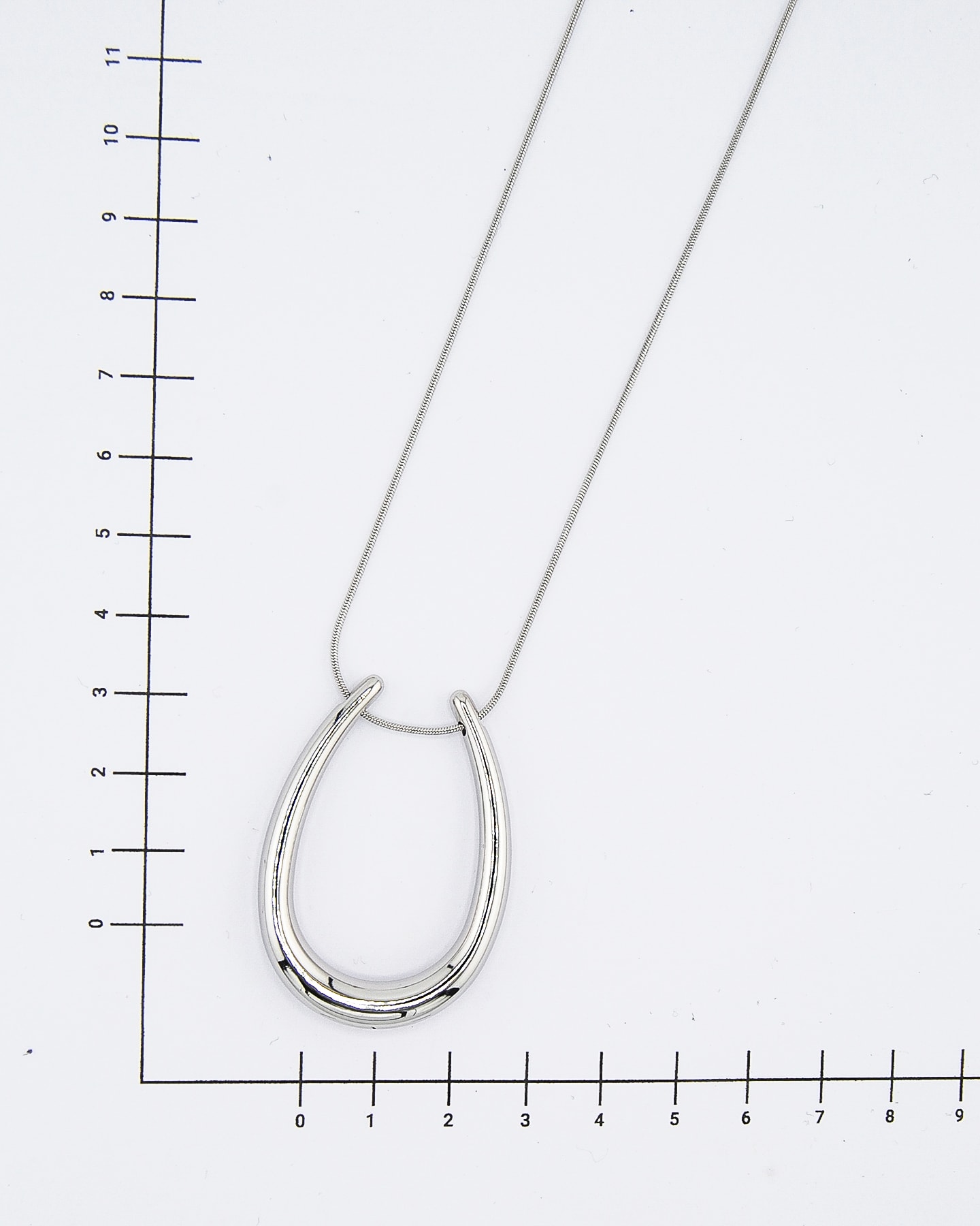 Groß Hufeisen-Halskette Silber