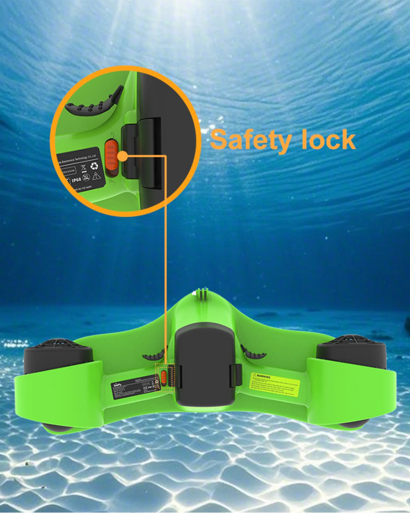 Unterwasserscooter Tauchscooter mit Action Kamera Halterung, mit Doppelmotor für Tauchen Schwimmen Schnorcheln Abenteuer