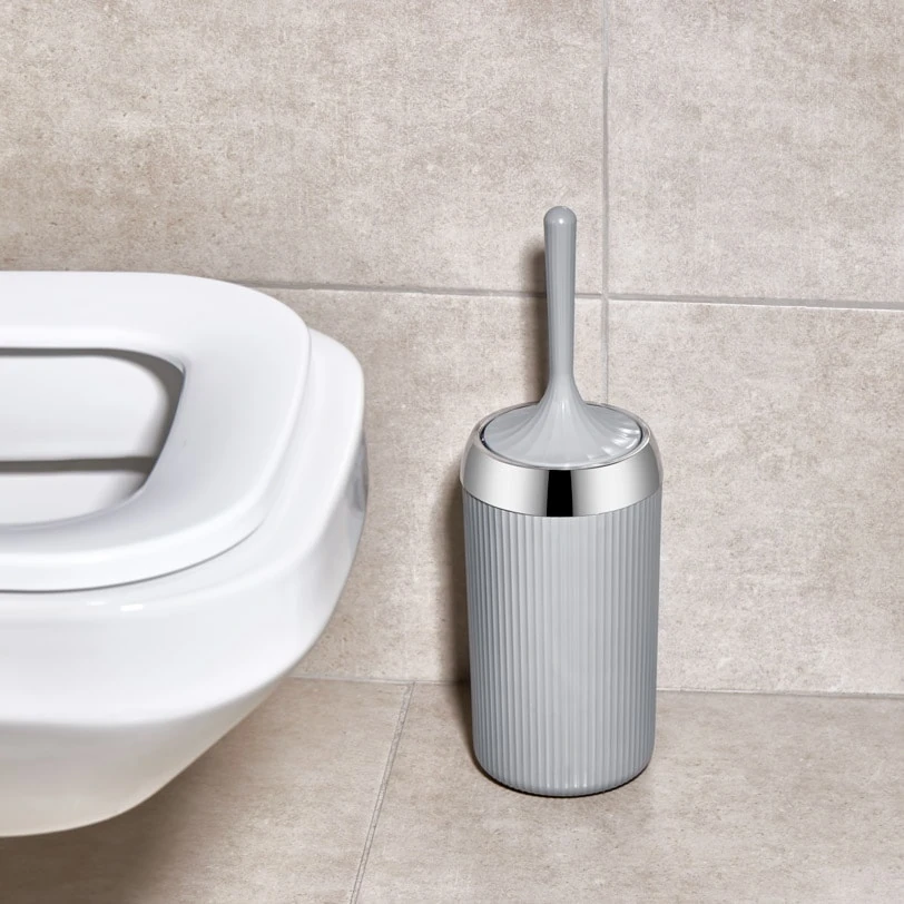 Bürste mit WC-Halter - Grau