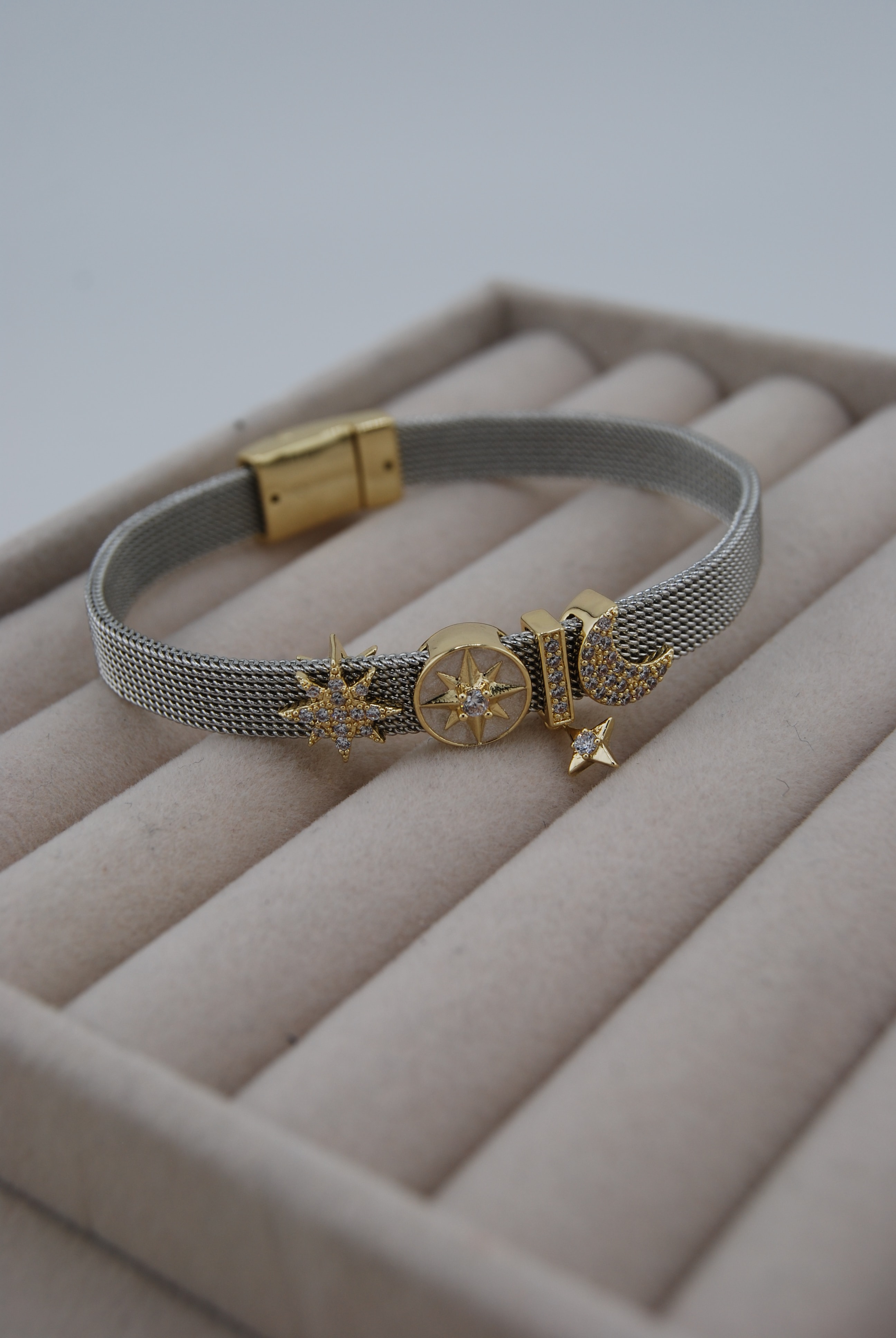 Armband Stern und Mond Silber