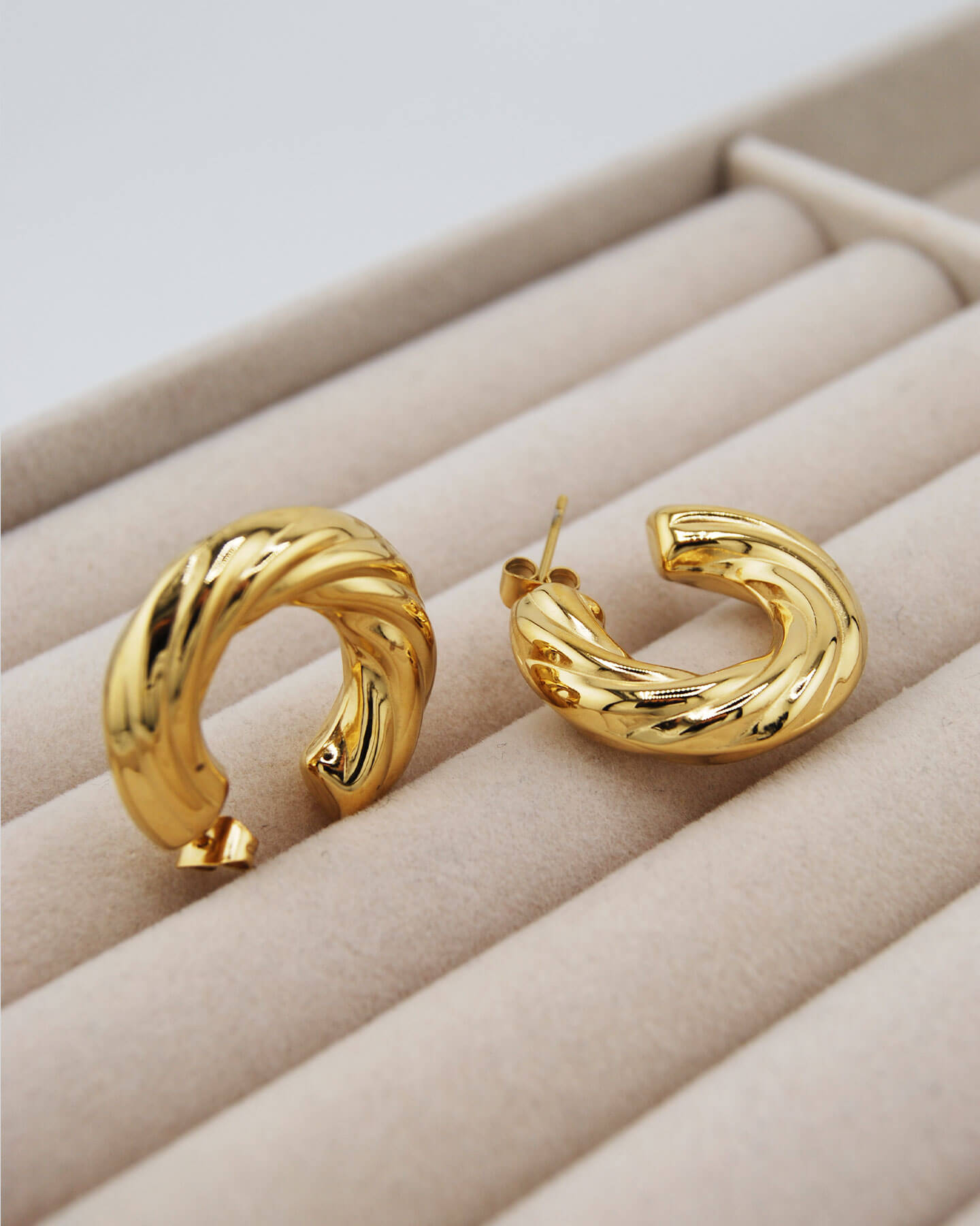 Twisted Creolen Gold