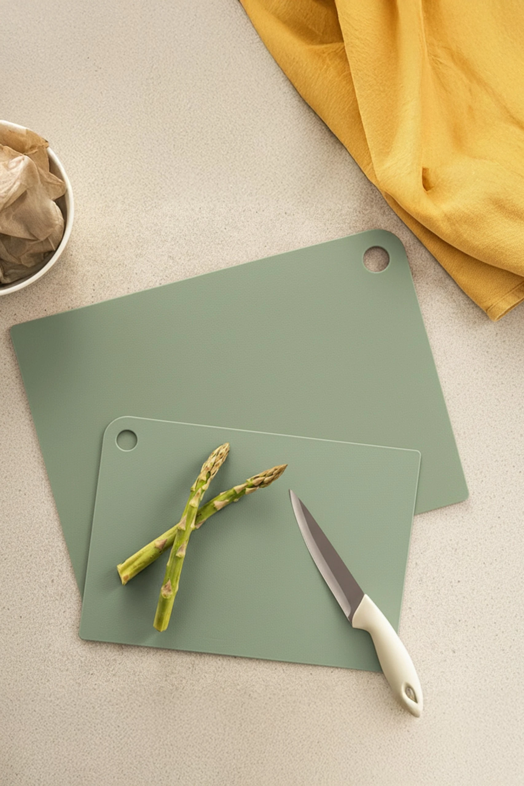 FLEXIBLES Schneidebrett 25x35 cm - & 21x30 cm (2 Stück) - Grün