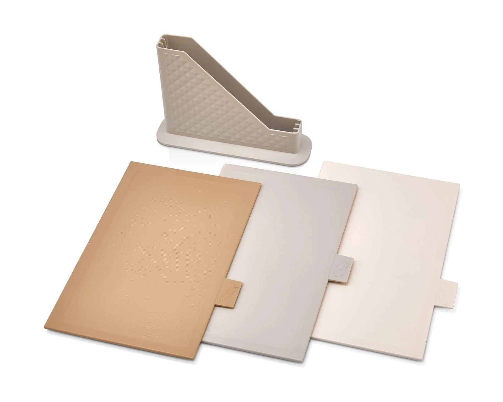 CAZORIA Set mit 3 dünnen Aktenvernichtern mit Ständer (4 Stück) - Beige