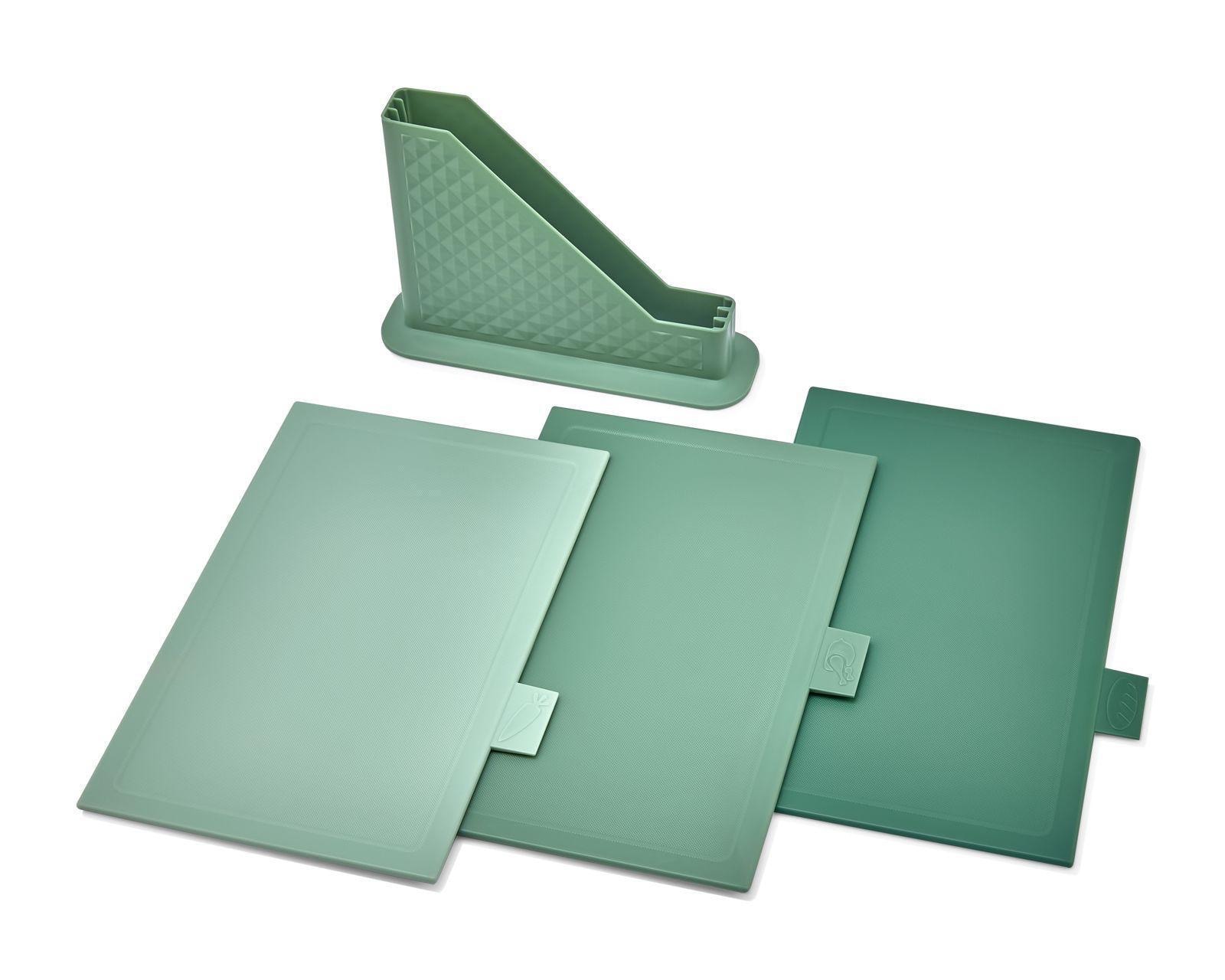 CAZORIA Set mit 3 dünnen Aktenvernichtern mit Ständer (4 Stück) - Grün