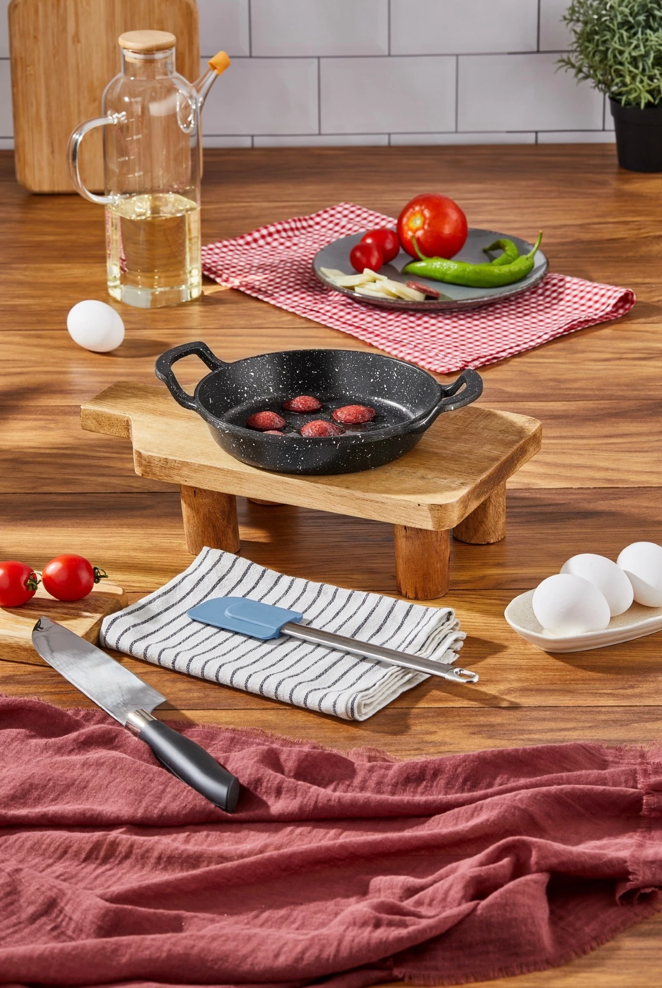 CAZORIA Bratpfanne mit Griffen 18 cm - Schwarz