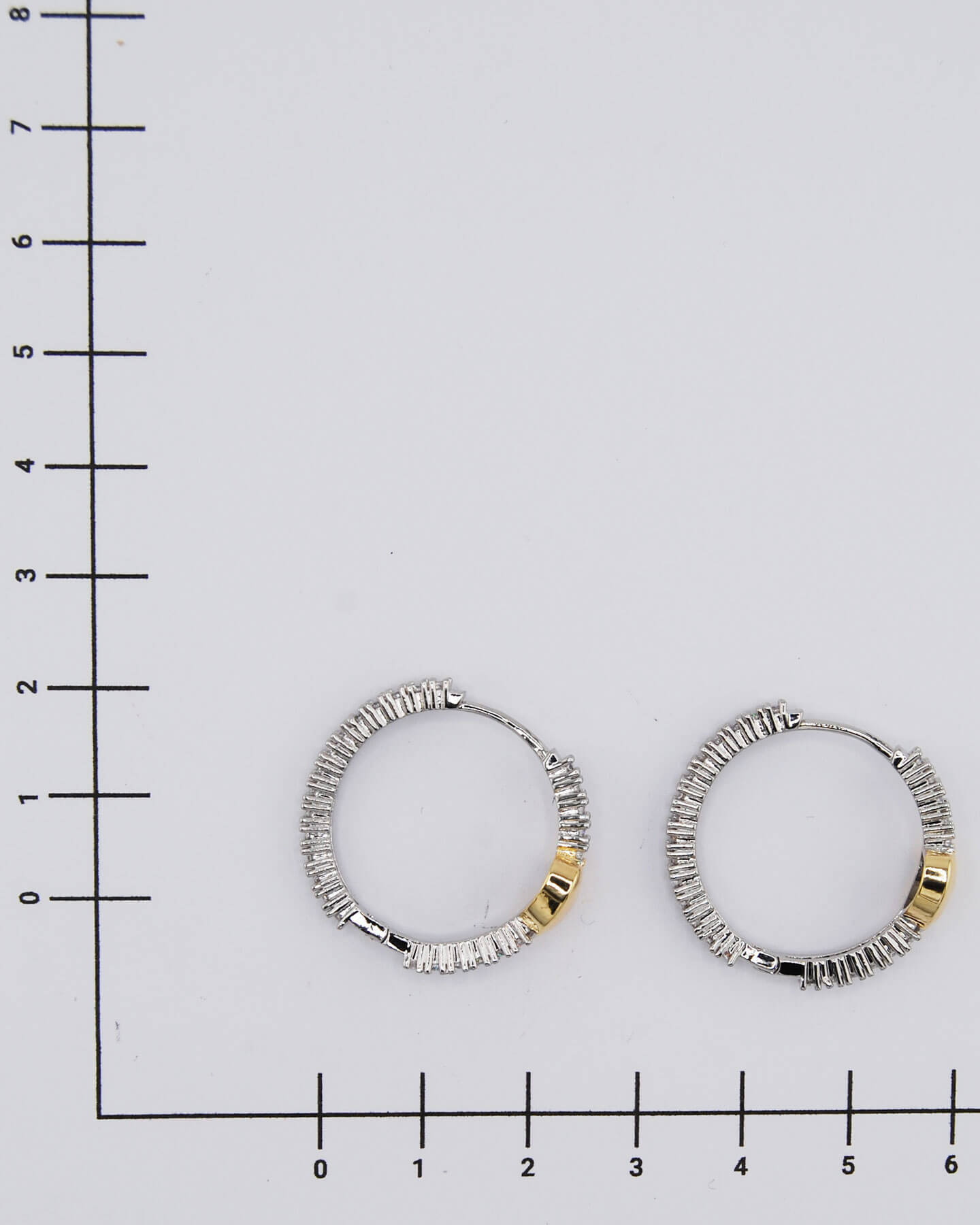 Diamond Creolen mit Herz Details
