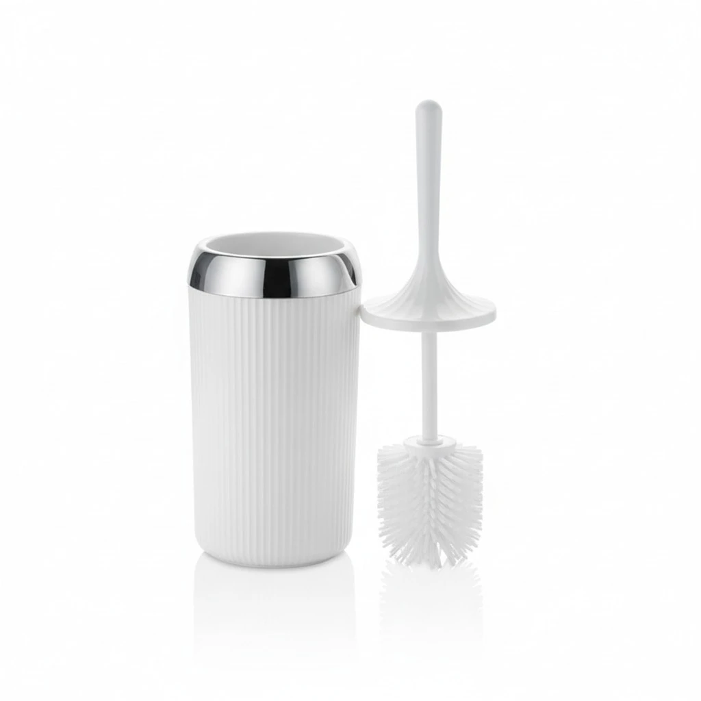 Bürste mit WC-Halter - Weiß