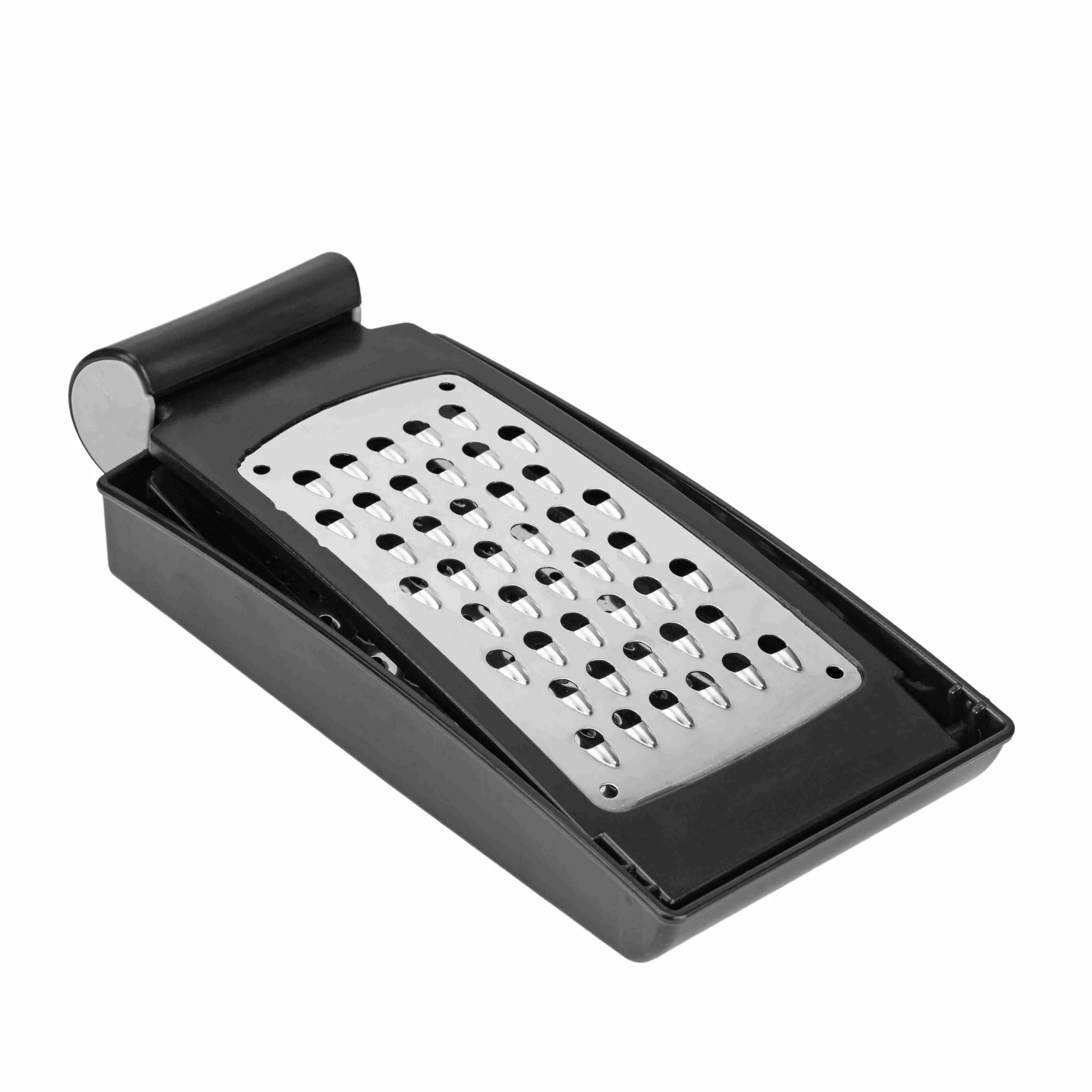 Klappbare Reibe mit Behälter - Schwarz