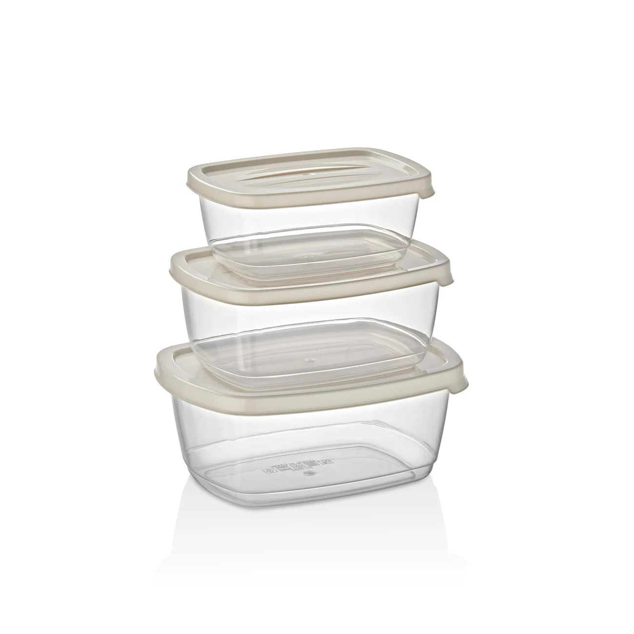 VERONA Vorratsbehälter (3 Stück) (0,8 L - 1,4 L - 2,0 L) - Beige