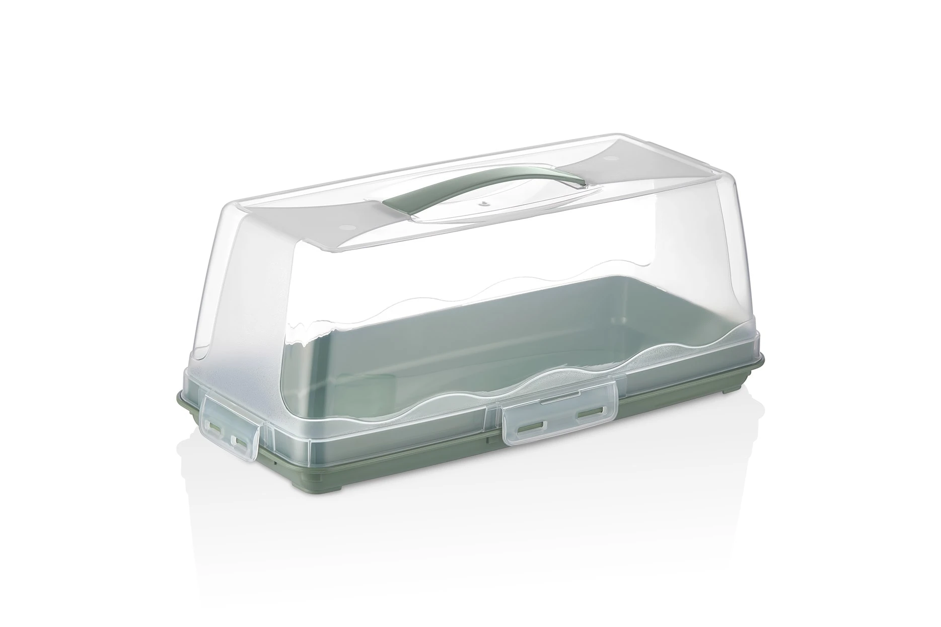 Rechteckiges Kuchenbehälter BATON - Grün