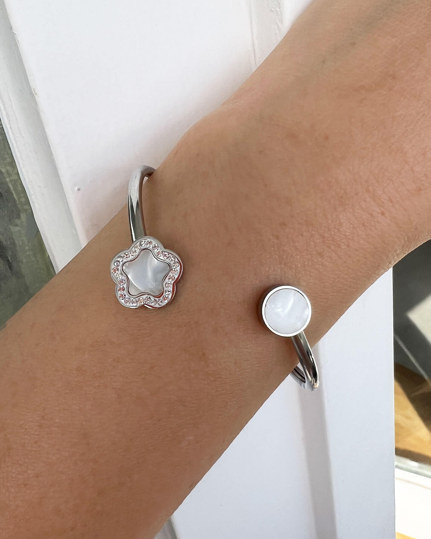 Handschellen Armband Silber