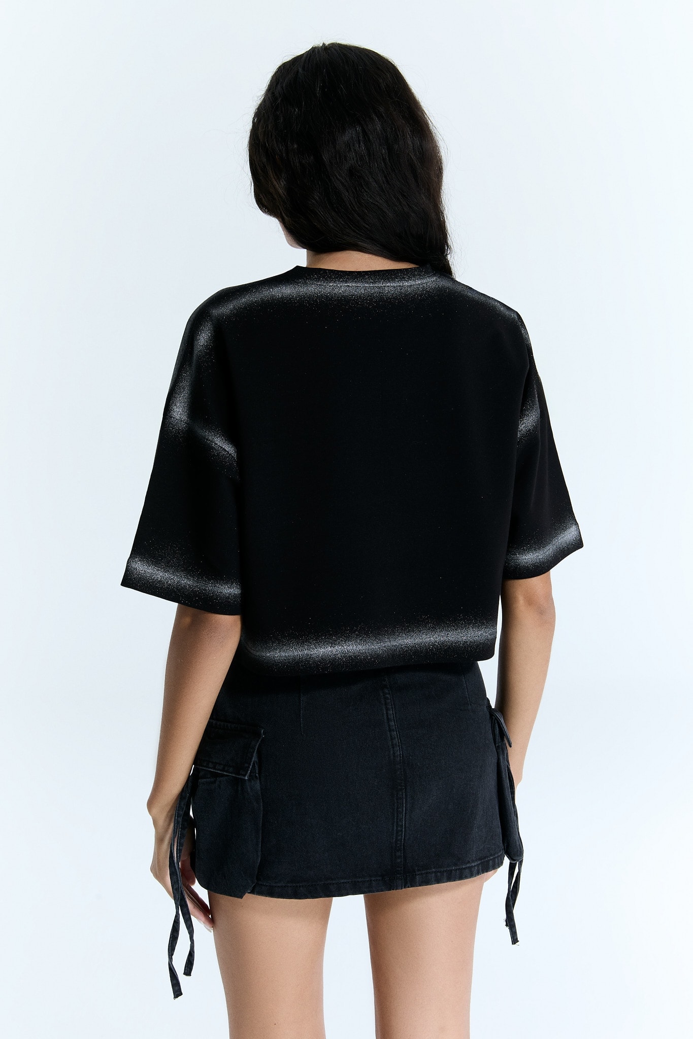 Trendy Touch Schwarz Damen Crop