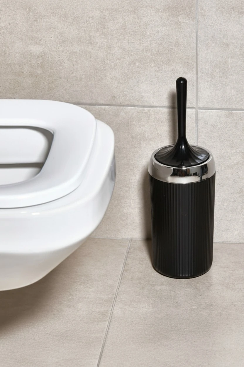 Bürste mit WC-Halter - Schwarz