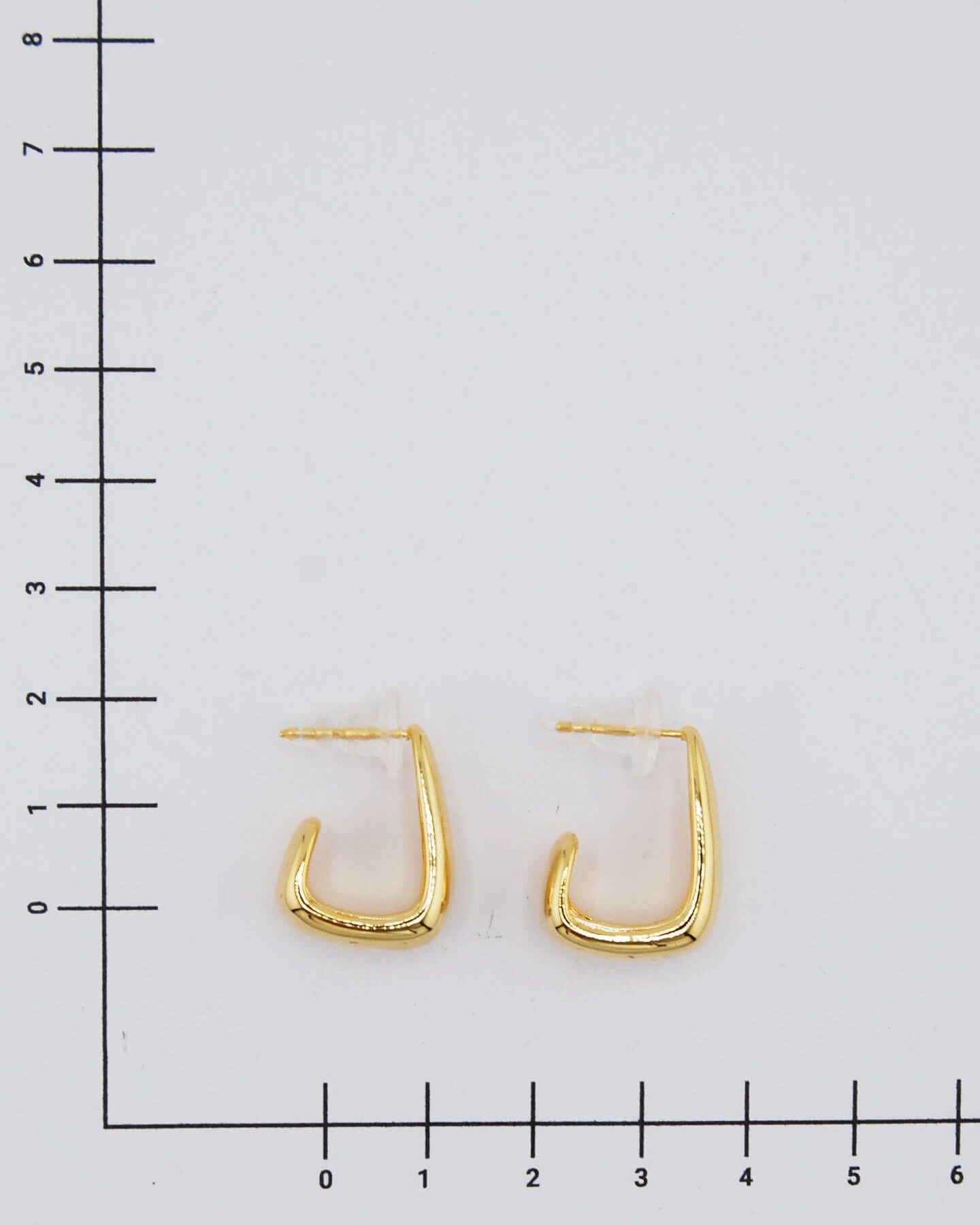 Quadrat Chunky Ohrringe Gold