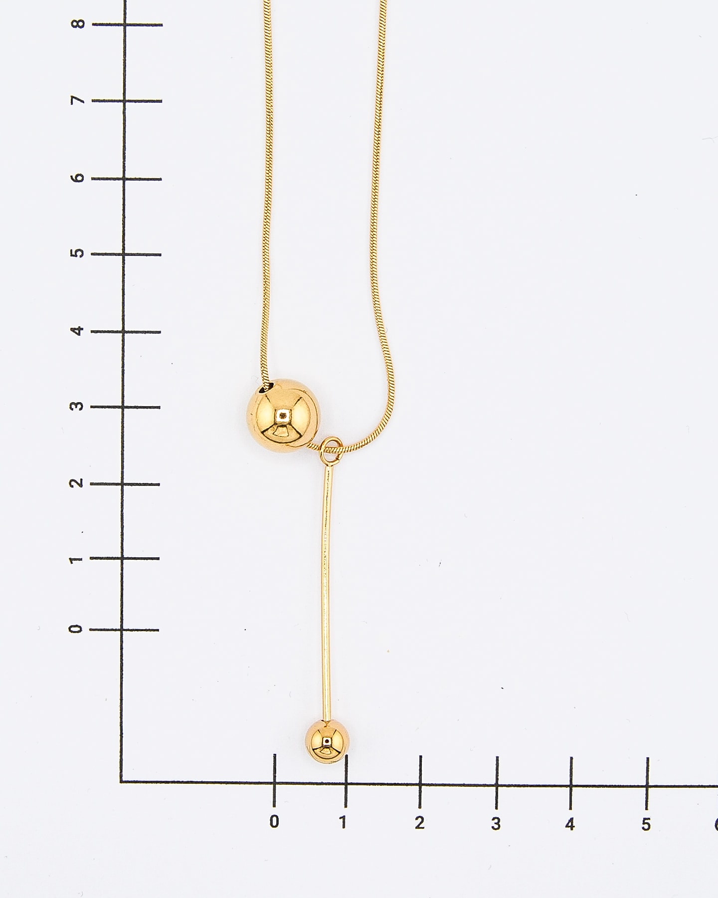 Zwei Beads Kette Gold