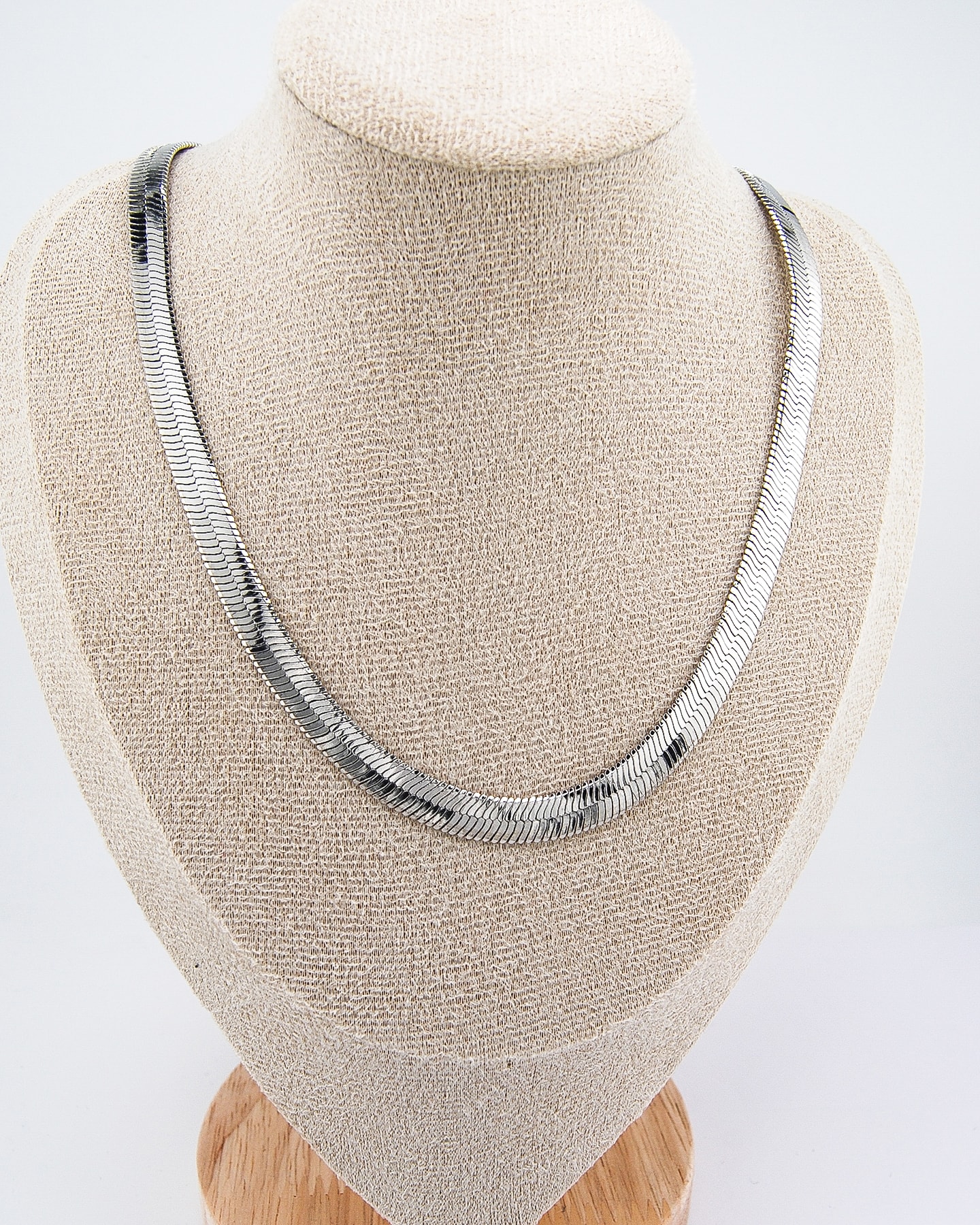 Kurze Dicke Snake Kette Silber