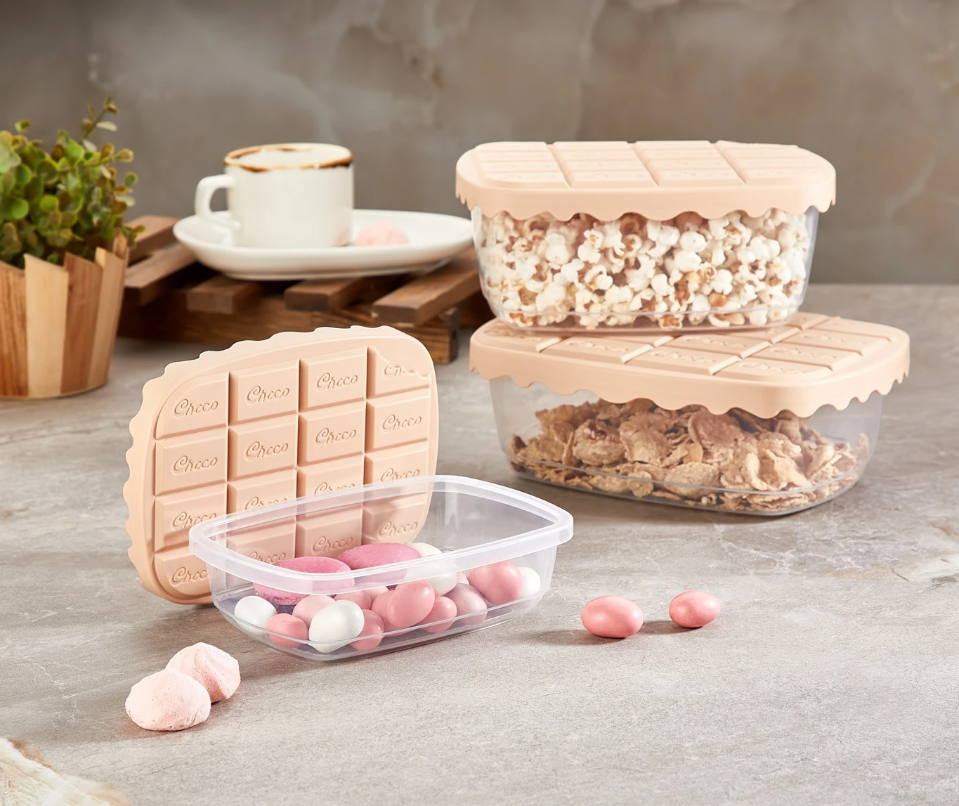 CHOCO Box Set (3 Stück) (0,5 L - 1,1 L - 1,7 L) - Lachs