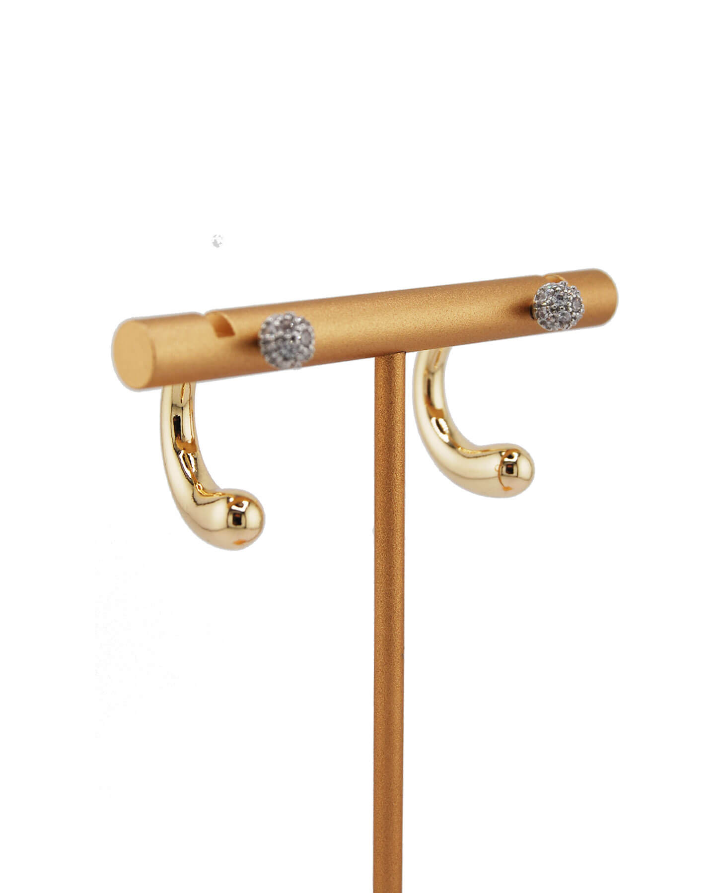 Creolen mit Diamond Dot Gold