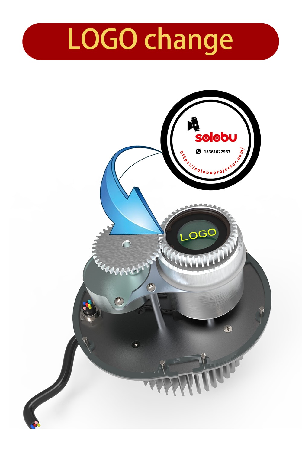 LED 100W GOBO Logo Projektor LED GOBO Projektor Werbung Logo Im Freien IP67