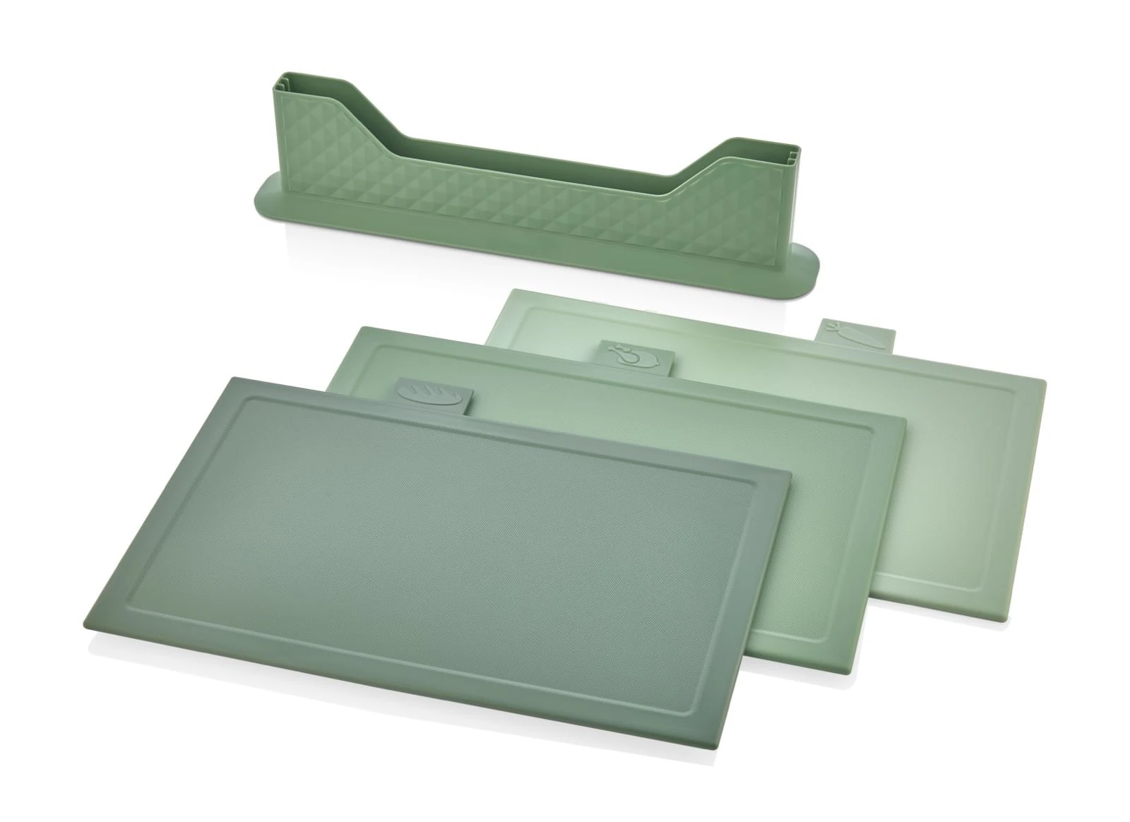 CAZORIA Set mit 3 dünnen Aktenvernichtern mit Ständer (4 Stück) - Grün