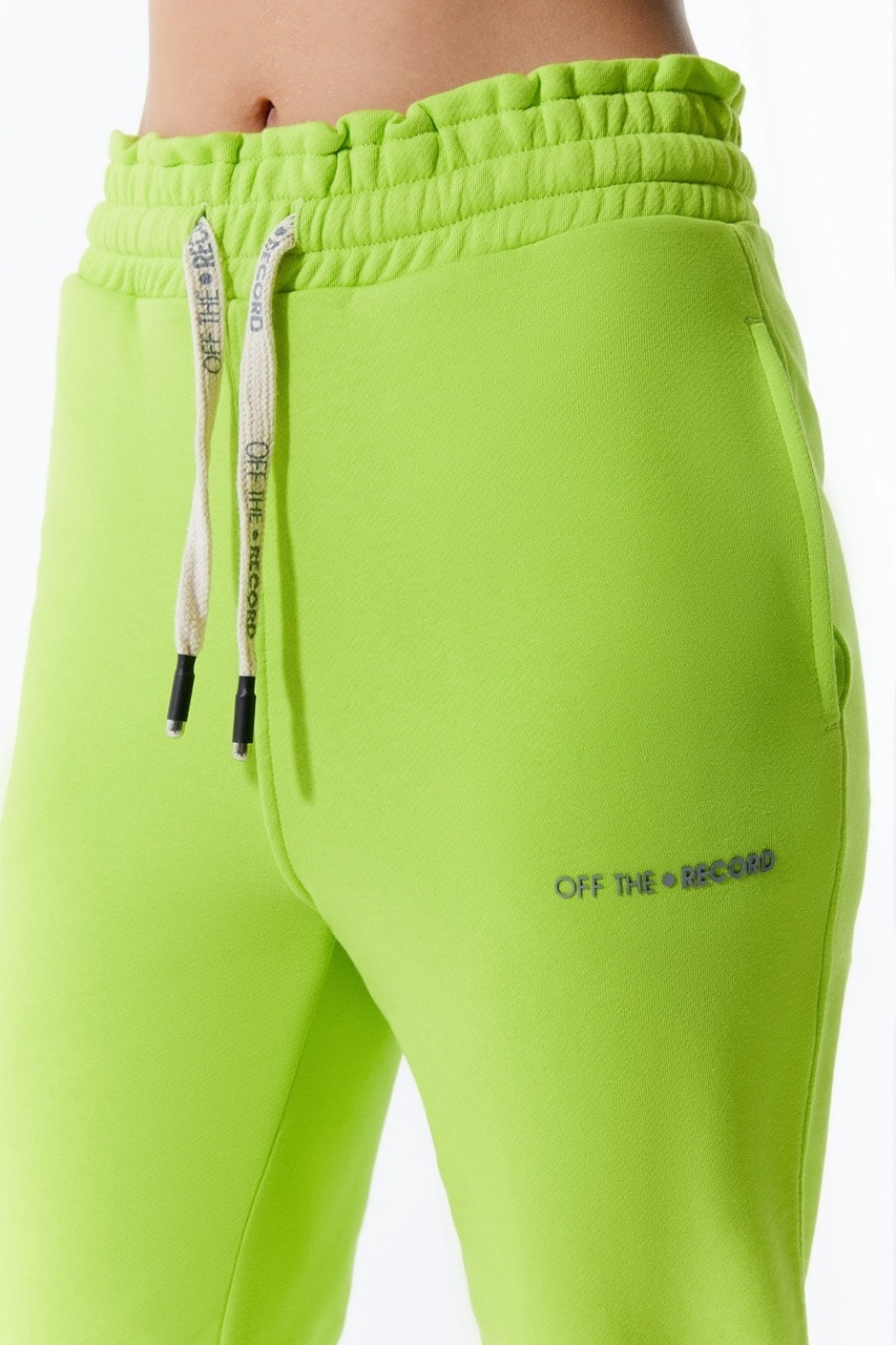 Grüne Jogger-Modell mit hoher Taille Damen-Sweatpants
