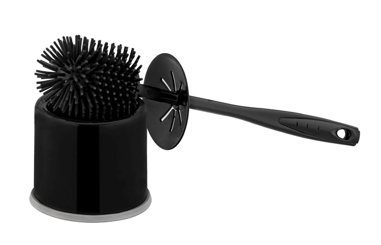 Einfache weiche Toilettenbürste - Schwarz