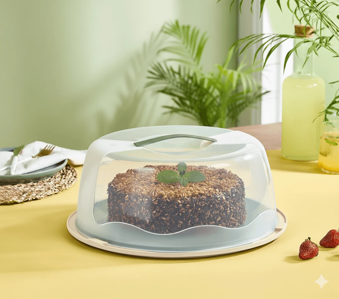 Runde Kuchenbehälter für XL STAR Cakes - Beige