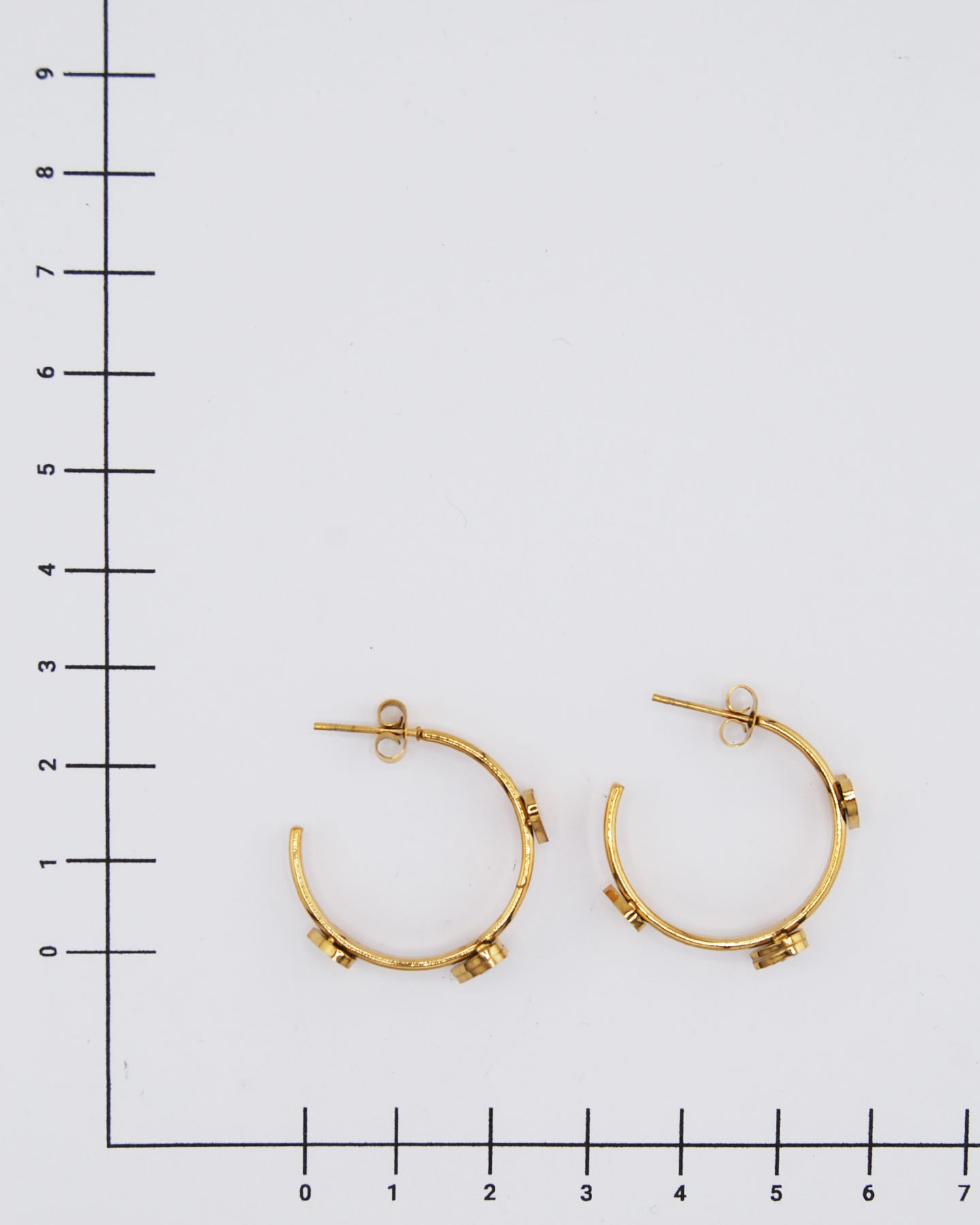 Creolen mit Herz Detail Gold