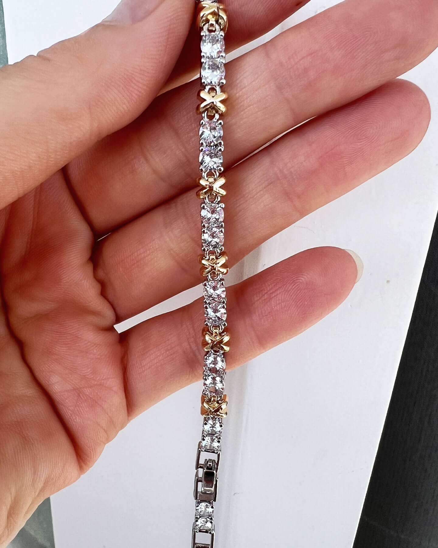 XX-Armband mit Zirkonstein