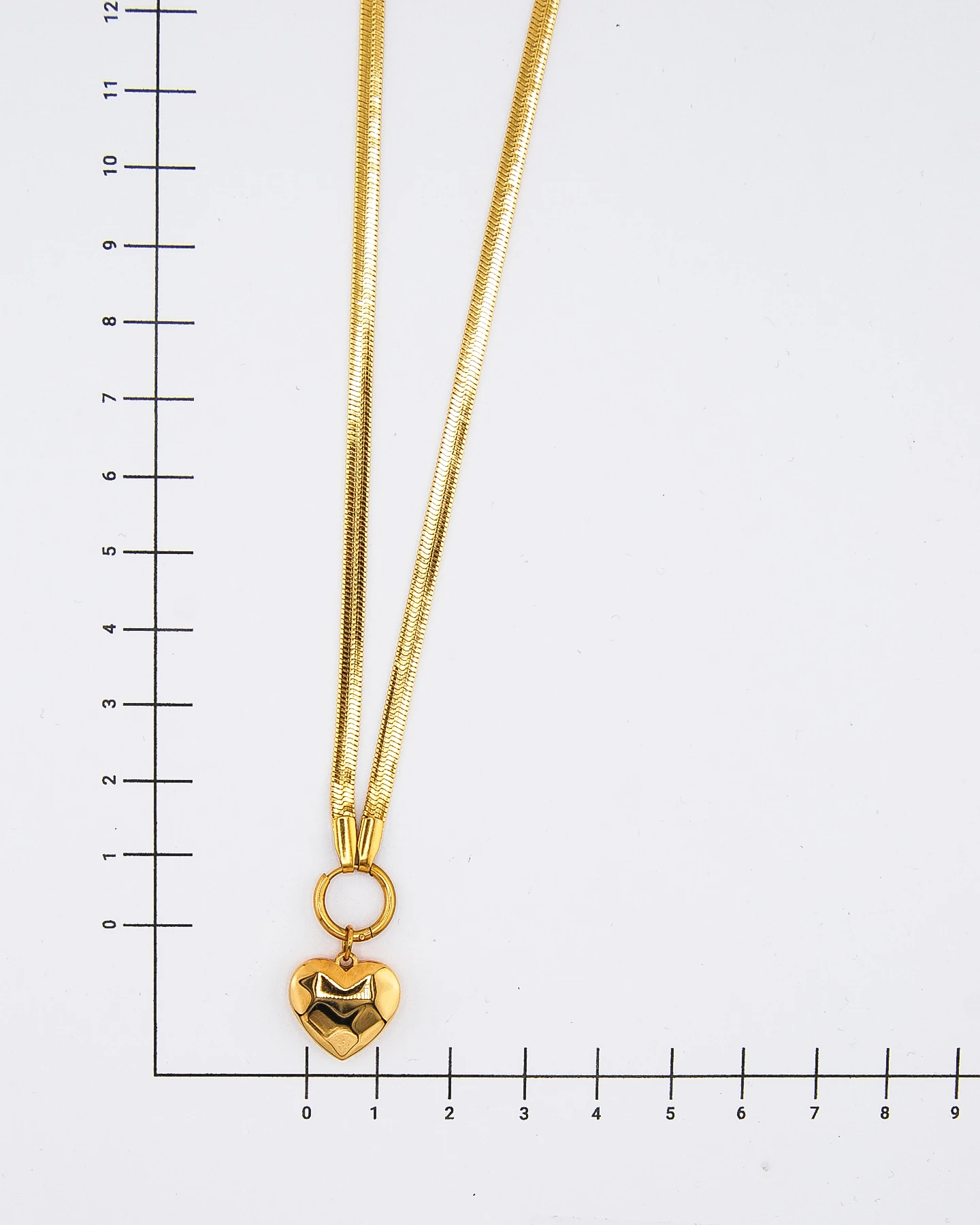 Snake Halskette mit Herz-Anhänger