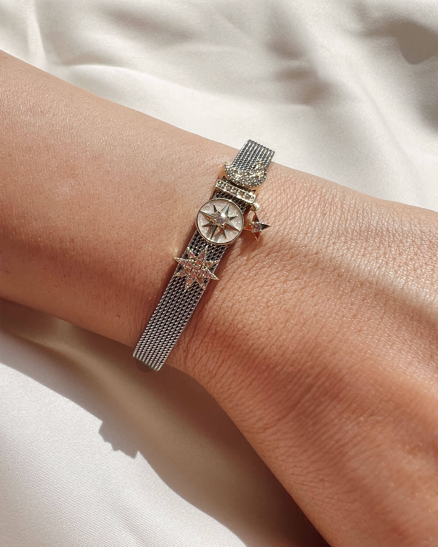 Armband Stern und Mond Silber