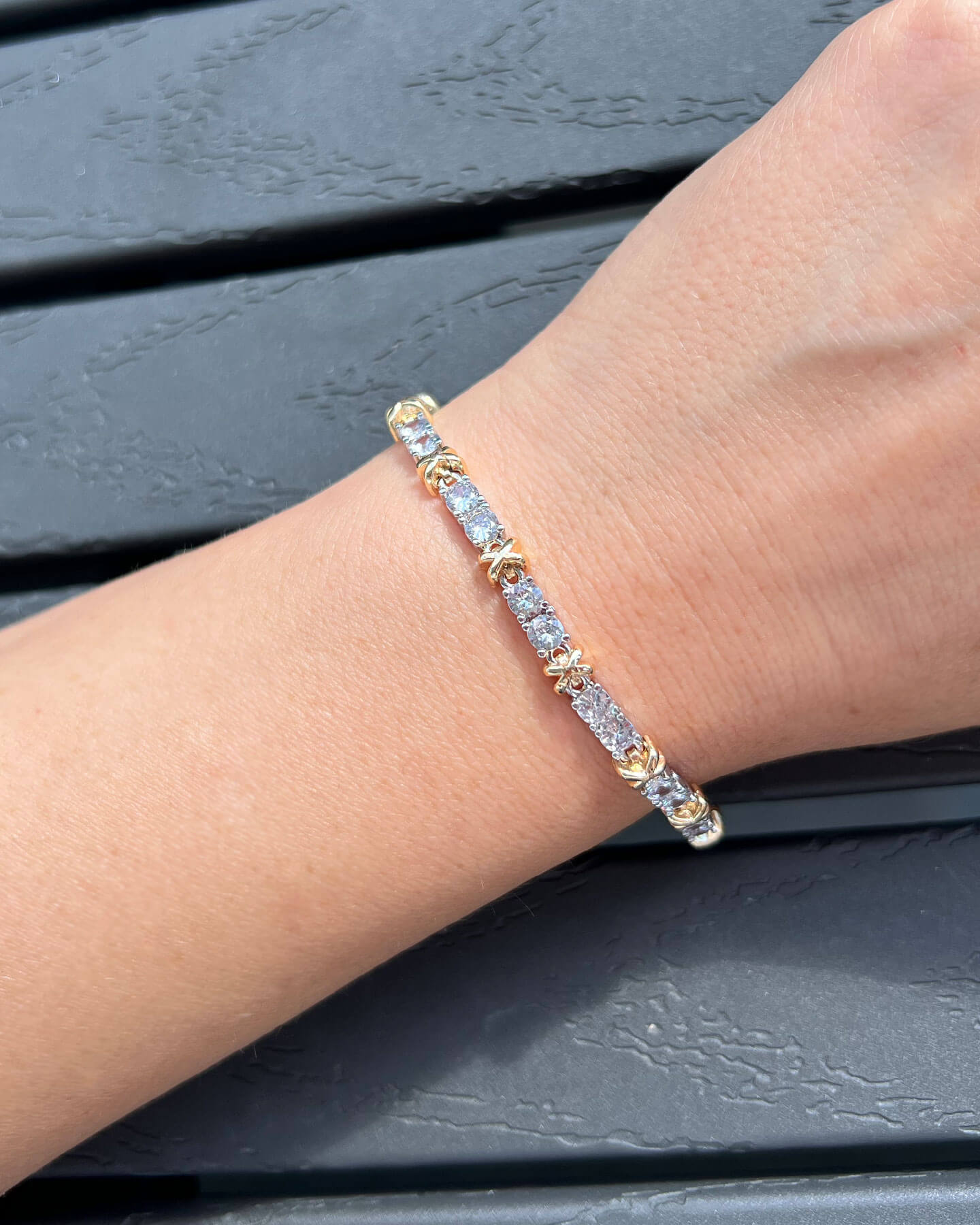 XX-Armband mit Zirkonstein