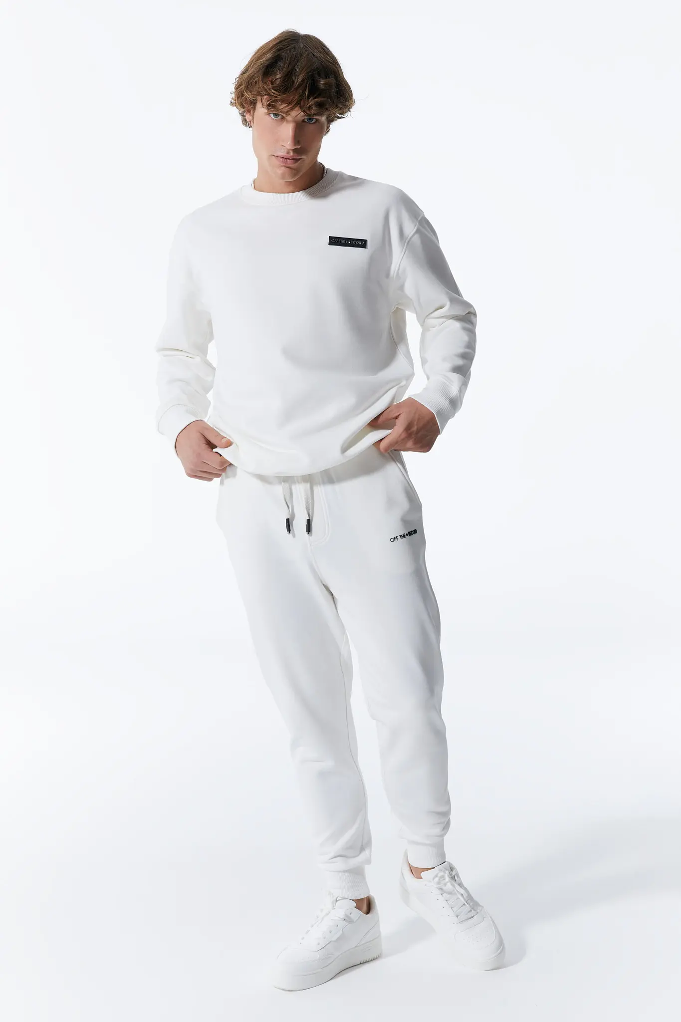 Basic Männer Weißes Sweatshirt