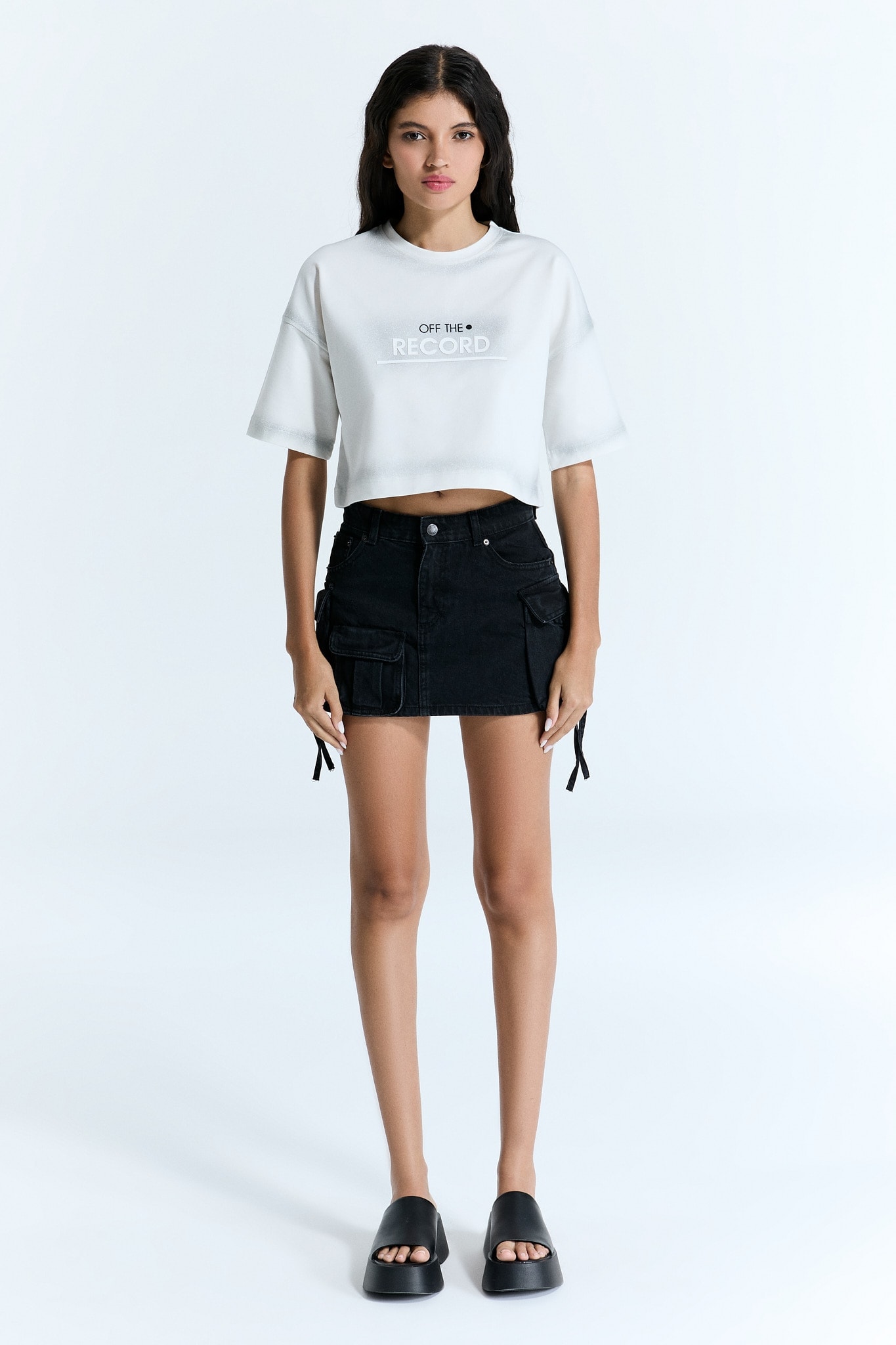 Trendy Touch Weiß Damen Crop