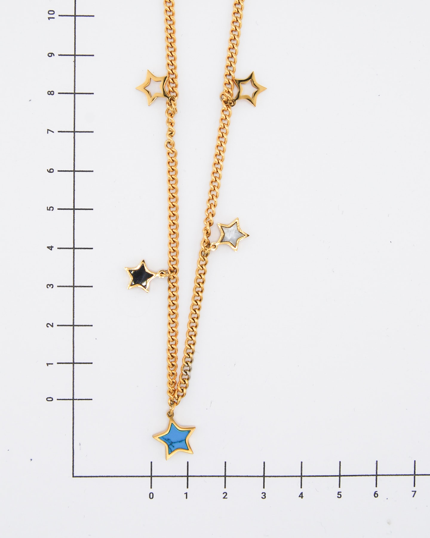 Halskette mit Fünf Kleinen Sternen