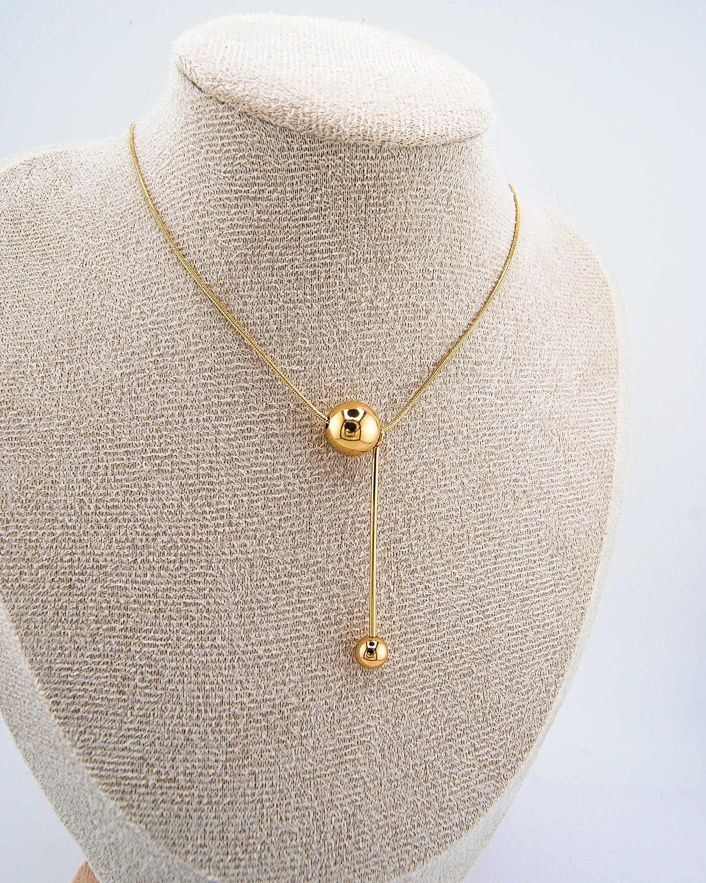 Zwei Beads Kette Gold