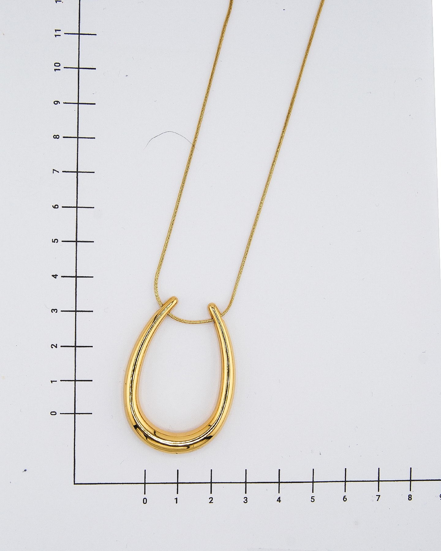 Groß Hufeisen-Halskette Gold
