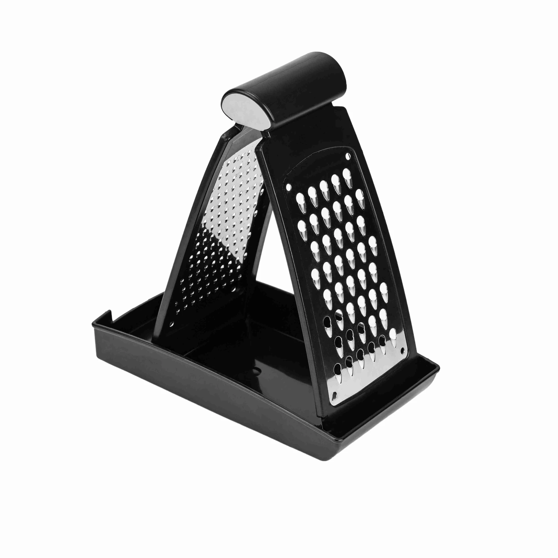 Klappbare Reibe mit Behälter - Schwarz