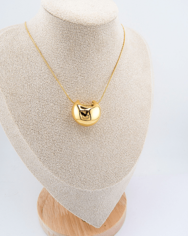 Fetter Mond mit Dünne Kette Gold
