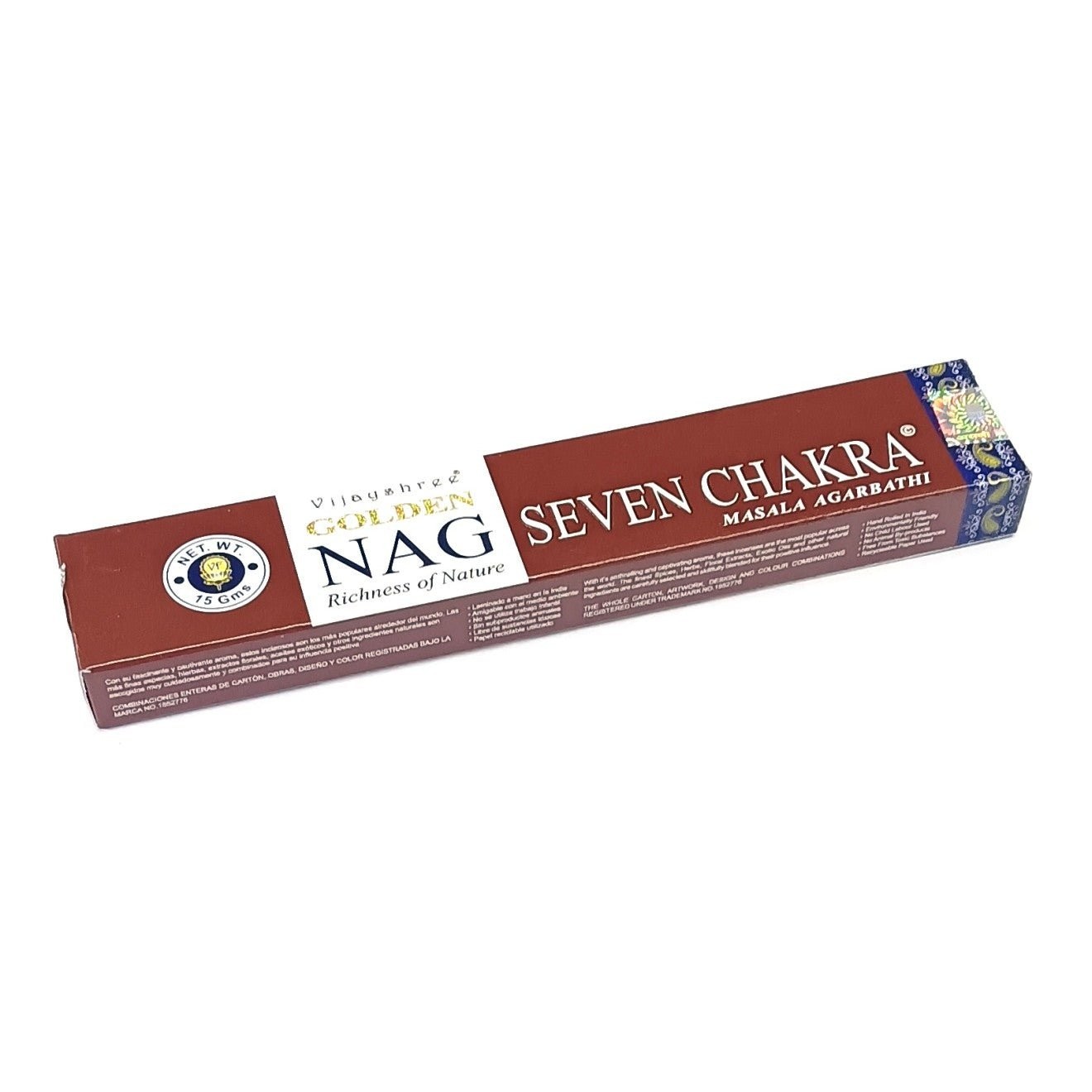 Vijayshree Incense "Golden Seven Chakras" 15gr.