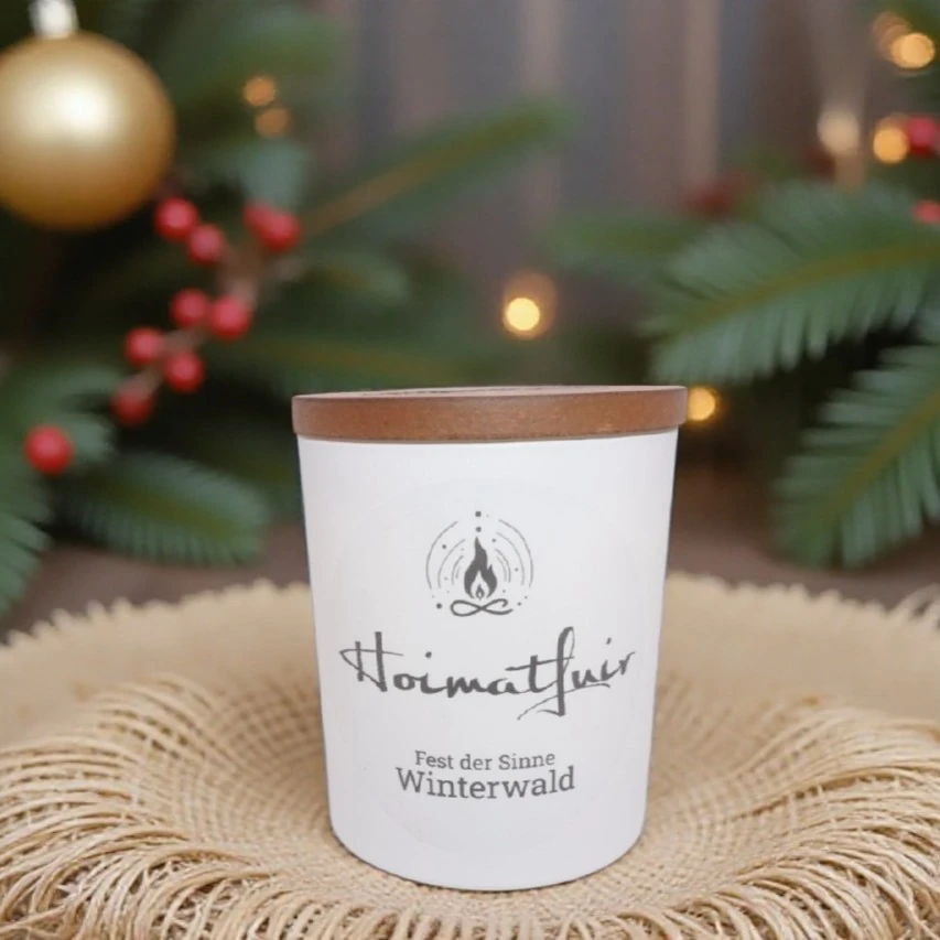 Hoimatfuir Duftkerze " Hoimatfuir – Fest der Sinne - Winterwald"