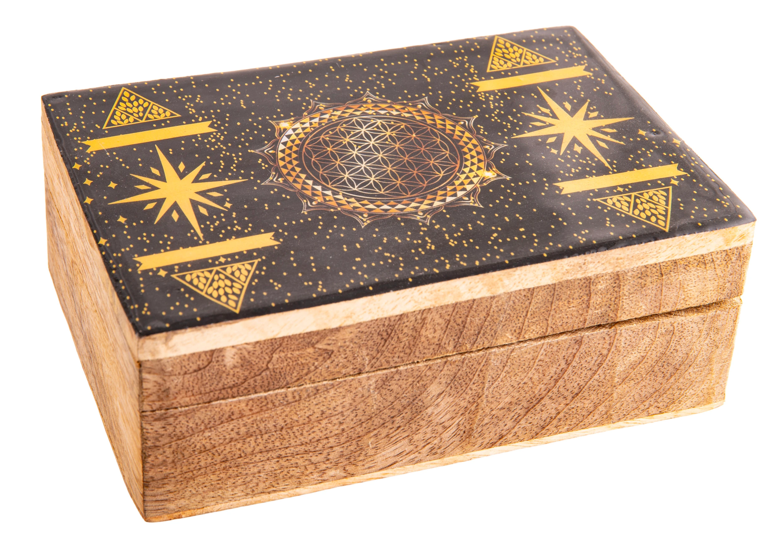 Fantasy Holzbox Blume des Lebens