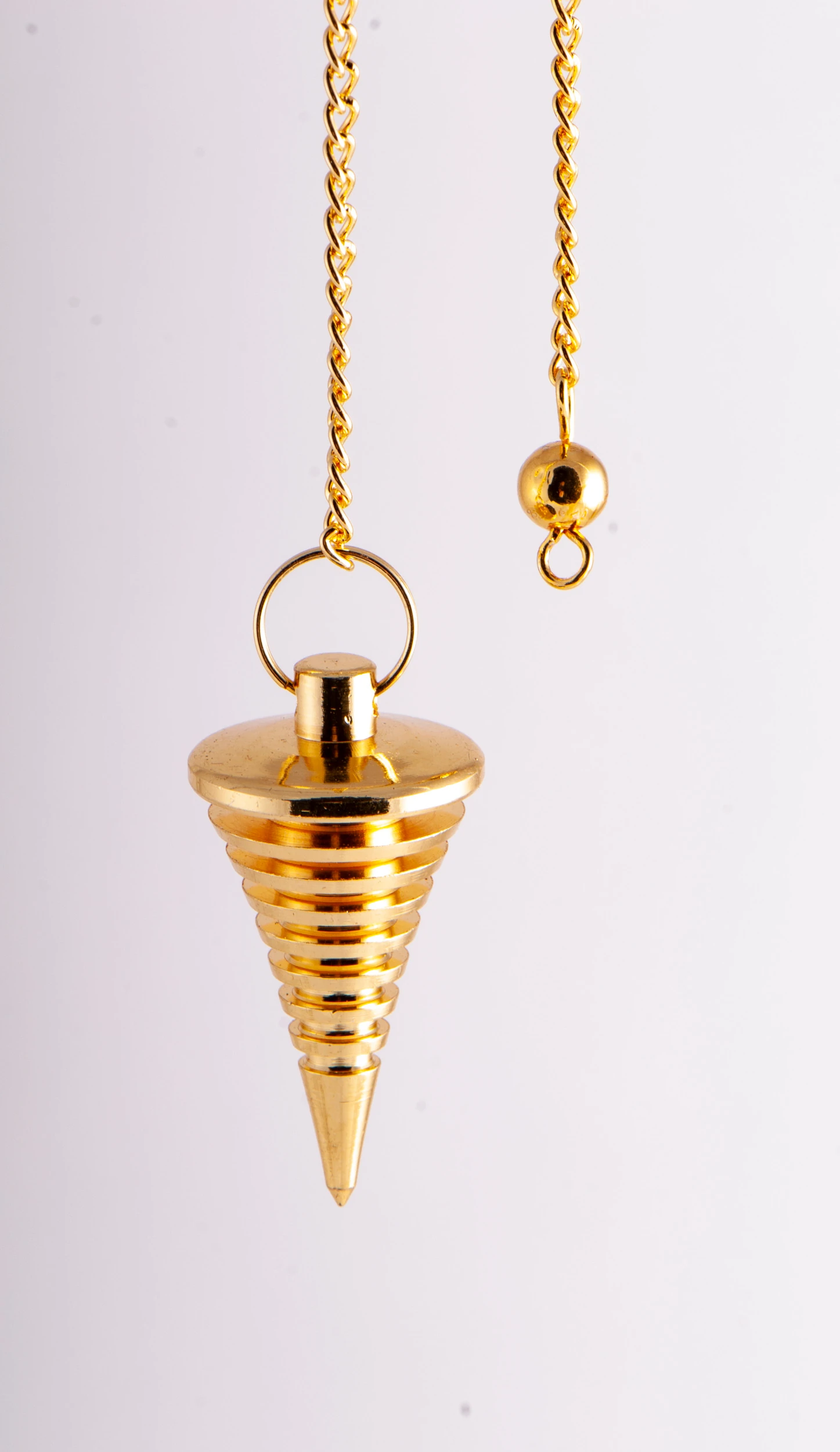 Rillenpendel, Messing vergoldet, H: 36 mm, 19 g