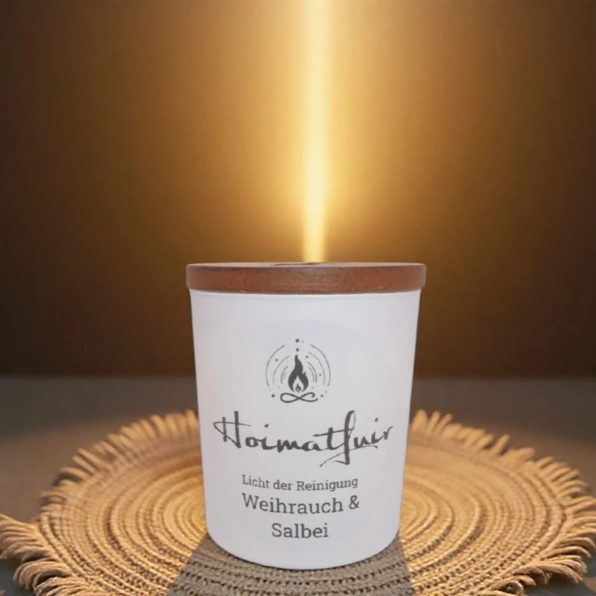 Hoimatfuir´s Duftkerze - Licht der Reinigung - Weihrauch & Salbei