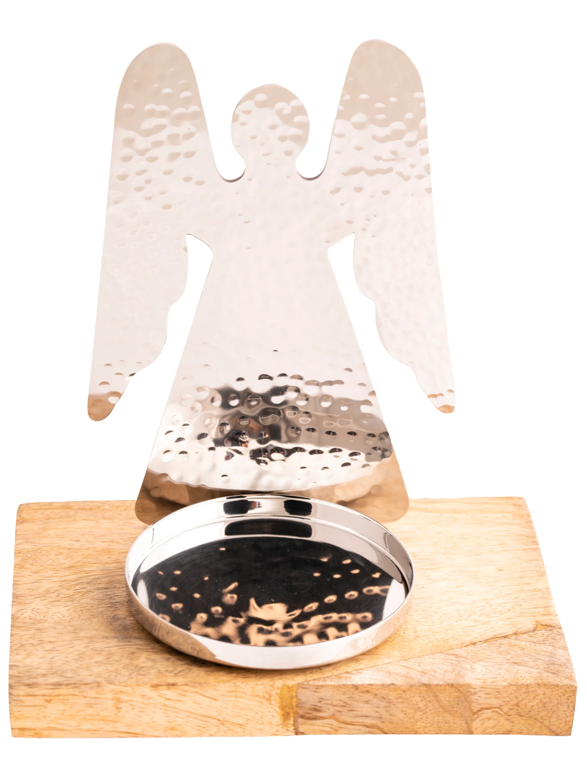 Wolkenengel gehämmert mit Kerzenhalter