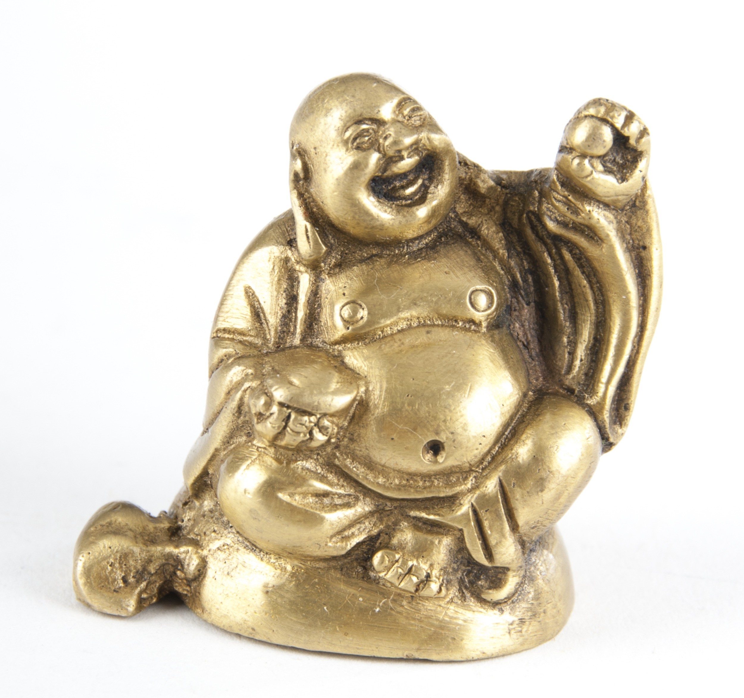 Happy Buddha ca. 4,5 cm aus Messing