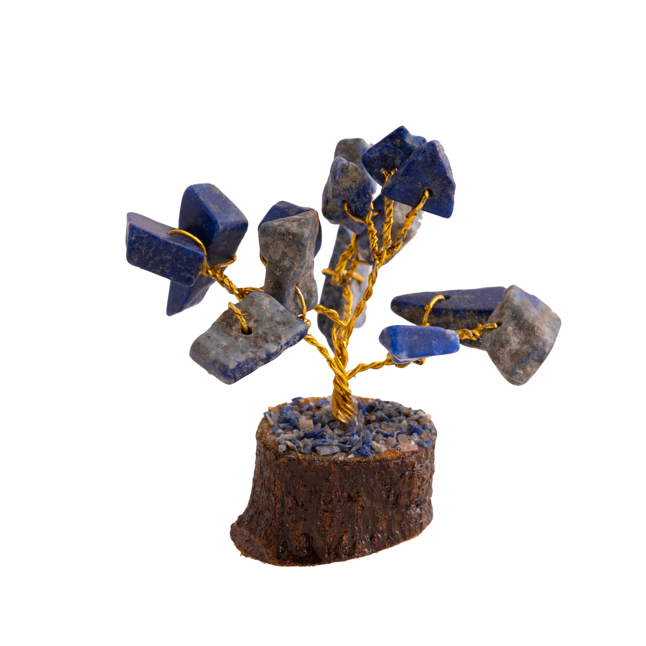 Kristallbäumchen Lapislazuli auf Holzbasis