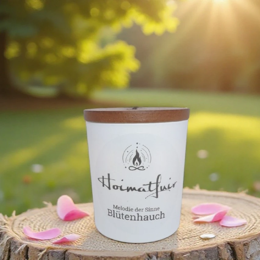 Hoimatfuir Duftkerze "Melodie der Sinne - Blütenhauch"